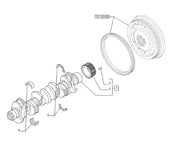 2996588 - Набор вкладышей +0,254 красн. коленвала ДВС Cursor9 T8./Mg., CS, CSX, CX6/8, Axion9